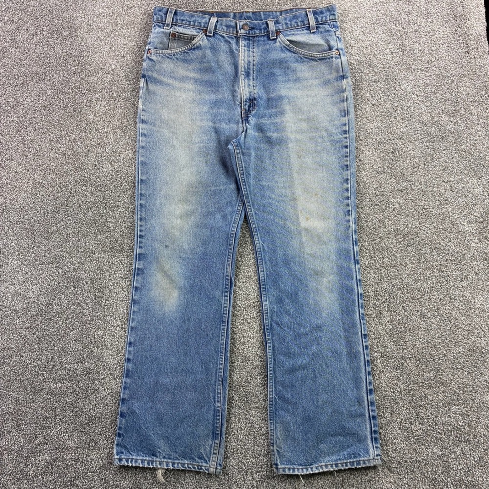 Vintage Levi's 517 Jeans Mens 36x30 Blue Cotton Orange Tab USA Made 20517-0217
